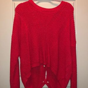 Read open back sweater